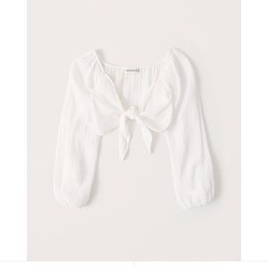 Abercrombie gauzy beach swim cover up top